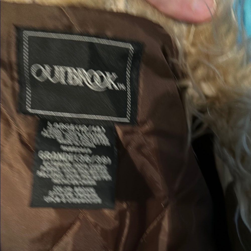 Patchwork Leather Jacket with Faux Fur Trim - Picture 3 of 9